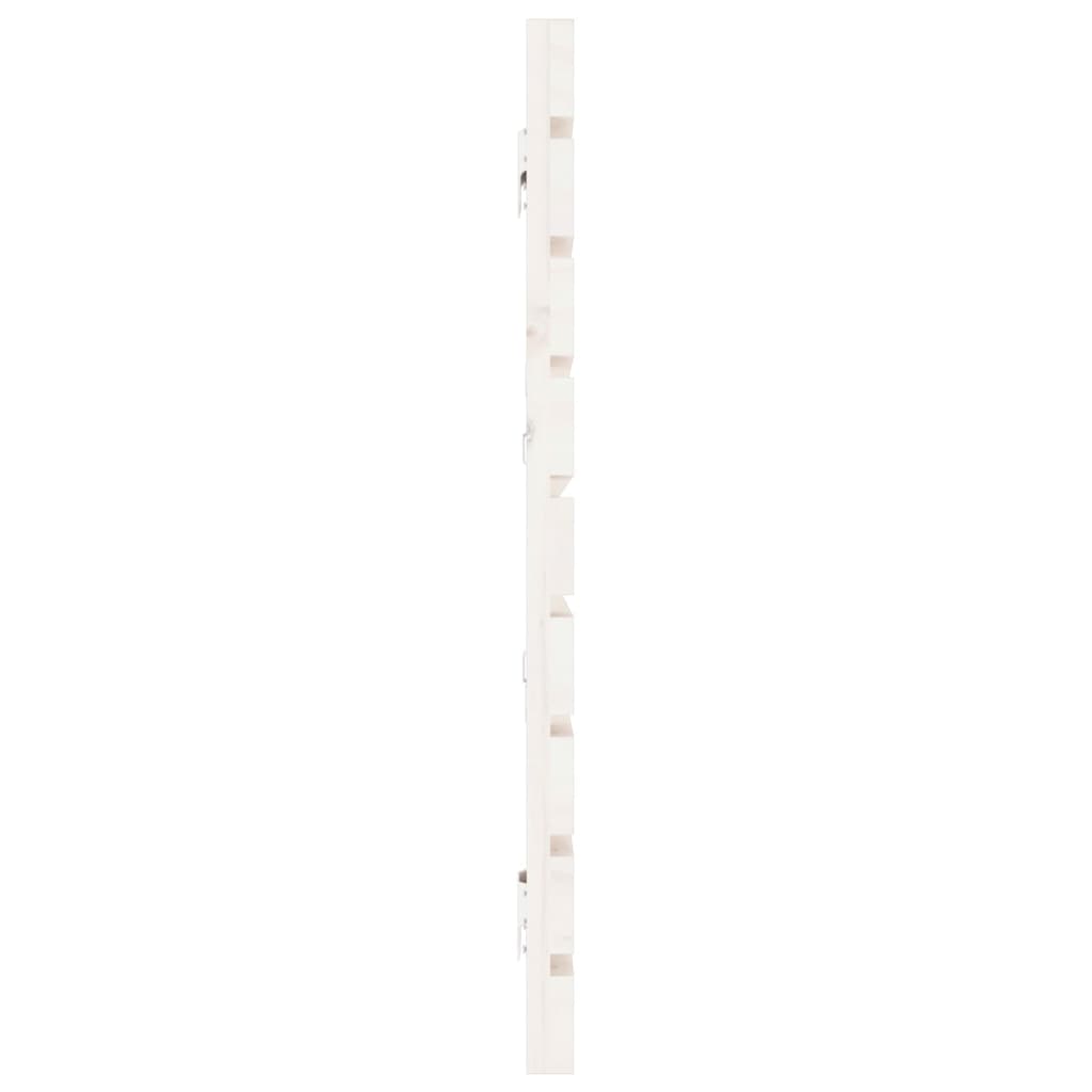 Cabeceira de parede 140x3x60 cm madeira de pinho maciça branco