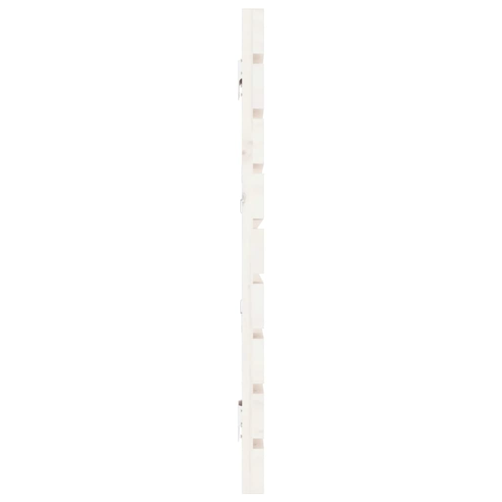 Cabeceira de parede 140x3x60 cm madeira de pinho maciça branco