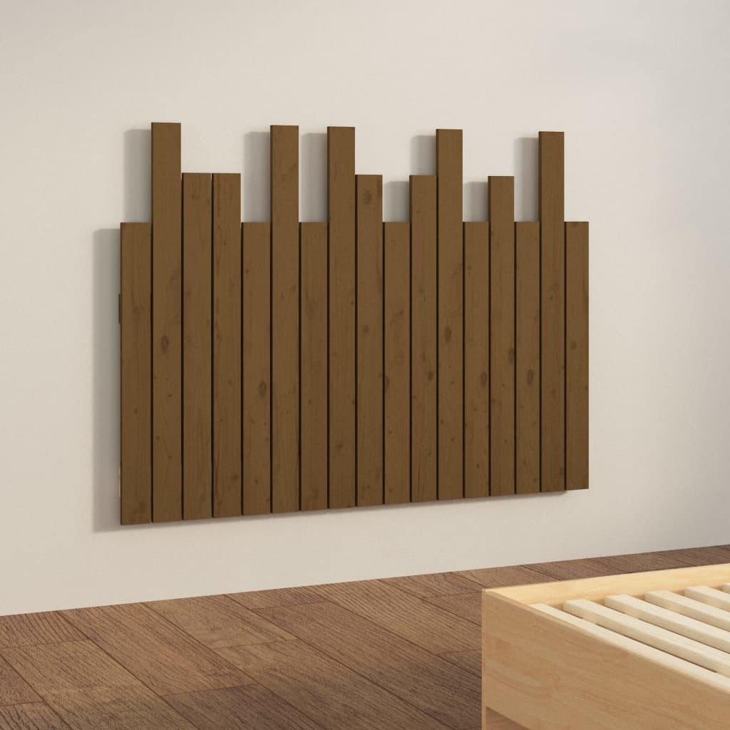 Cabeceira de parede 140x3x80 cm madeira de pinho maciça branco