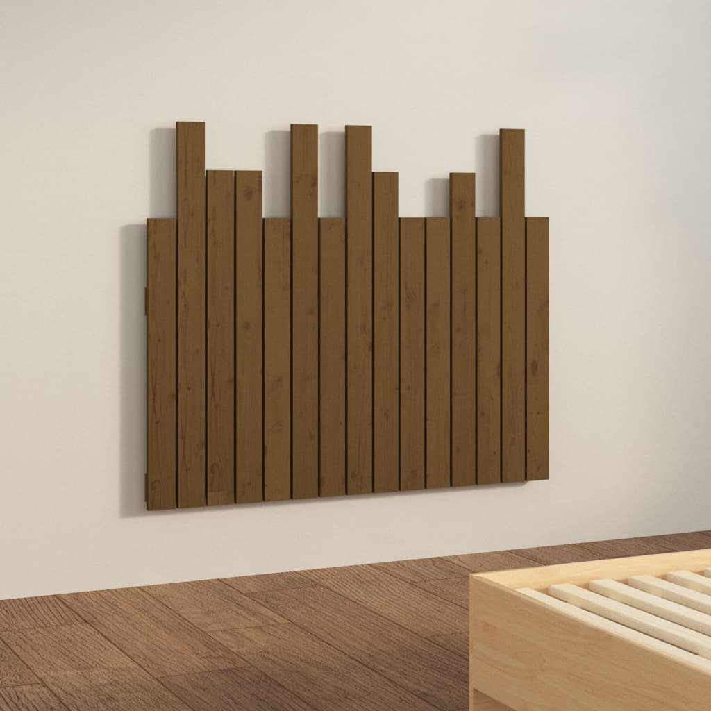 Cabeceira de parede 140x3x80 cm madeira de pinho maciça branco