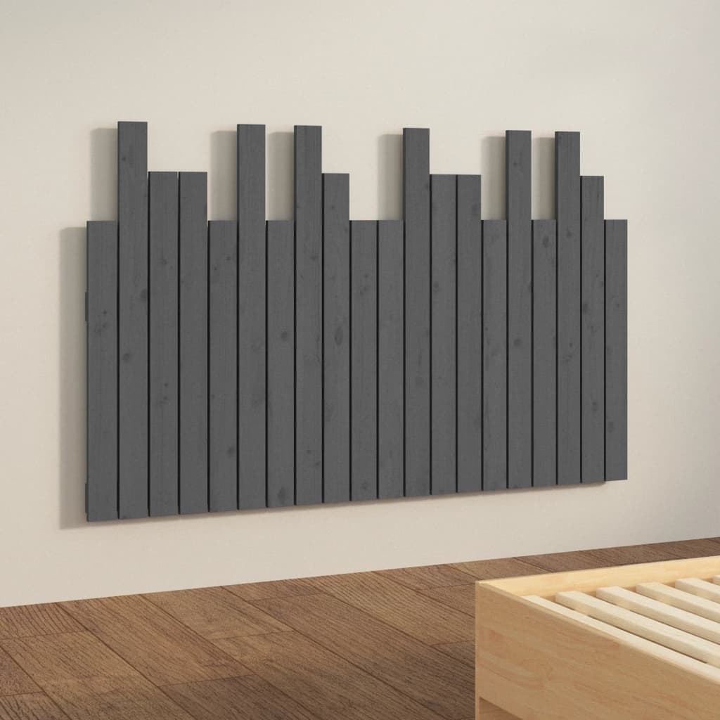 Cabeceira de parede 140x3x80 cm madeira de pinho maciça branco