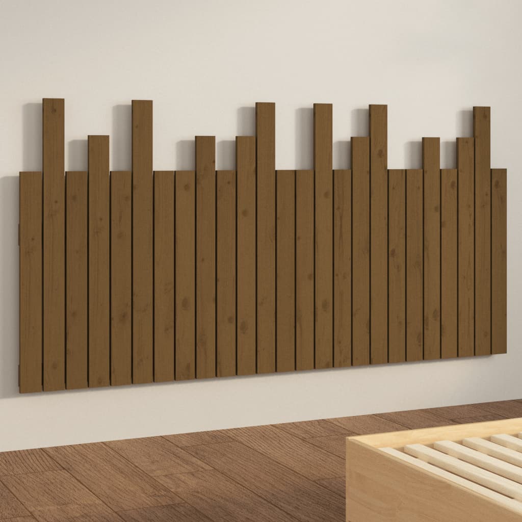 Cabeceira de parede 140x3x80 cm madeira de pinho maciça branco