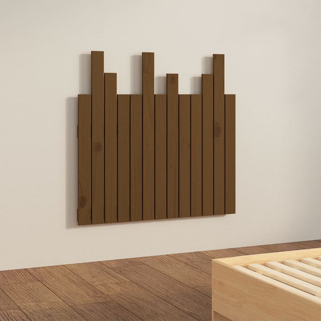 Cabeceira de parede 140x3x80 cm madeira de pinho maciça branco