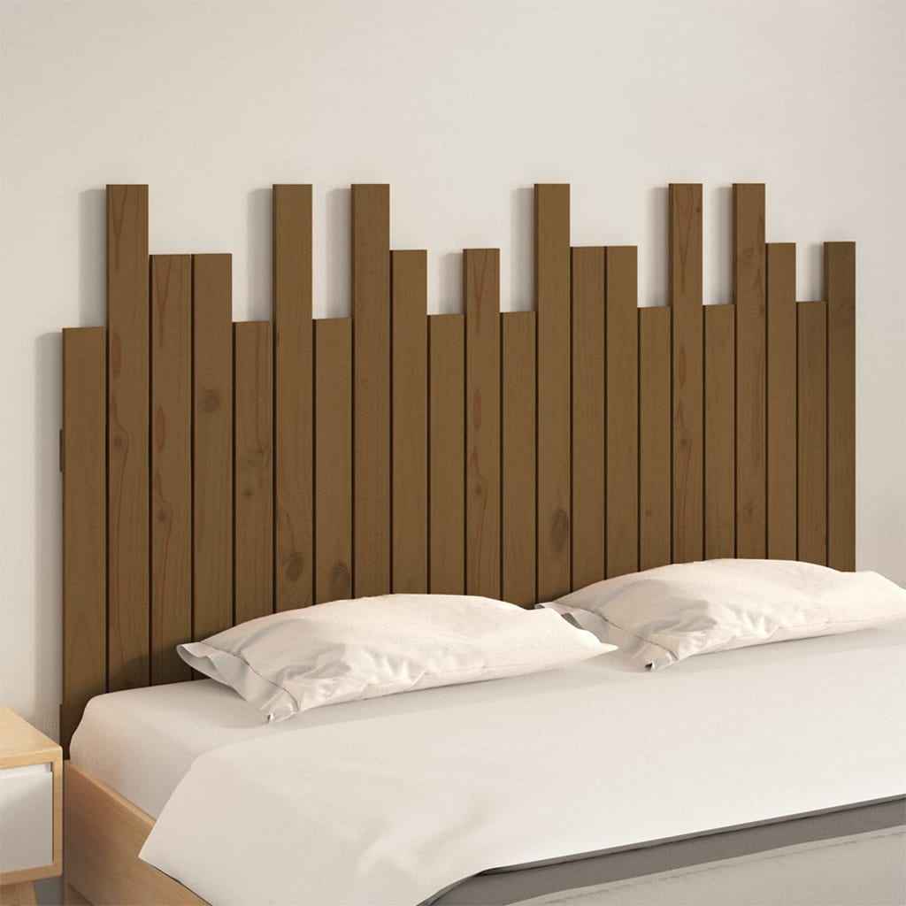 Cabeceira de parede 140x3x80 cm madeira de pinho maciça branco