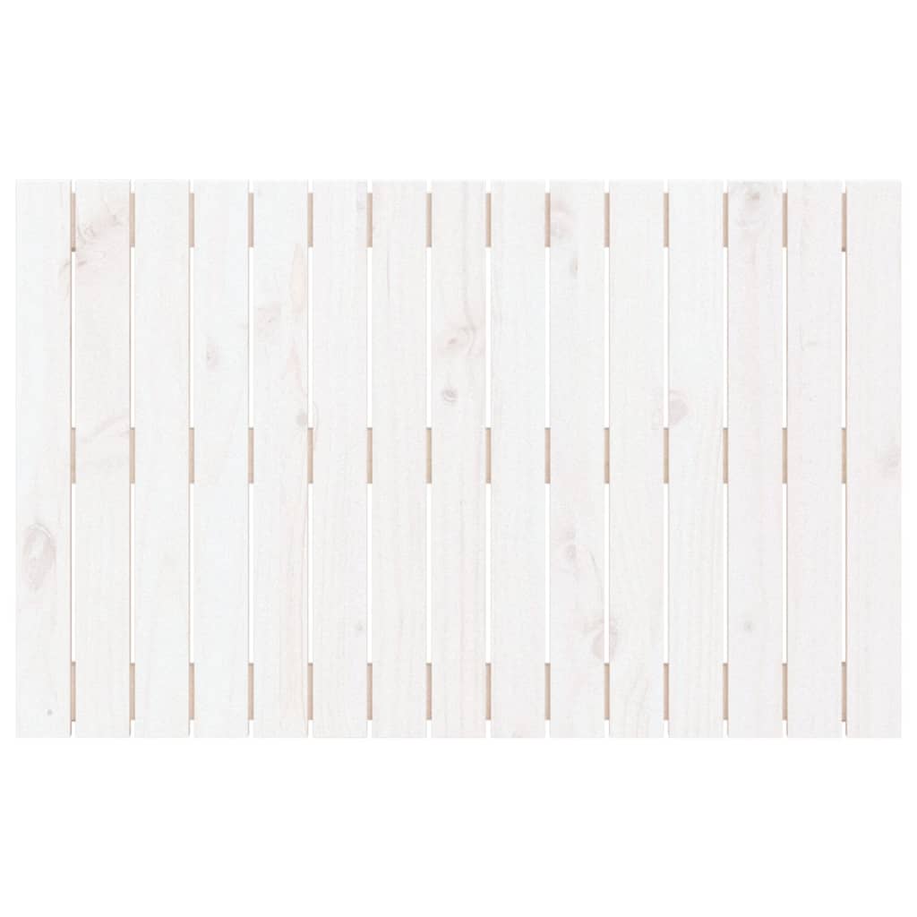 Cabeceira de parede 140x3x60 cm madeira de pinho maciça branco