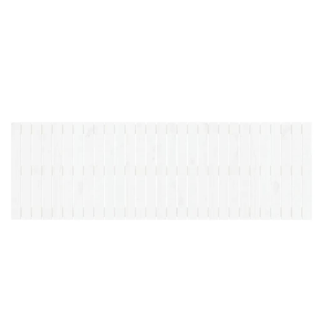 Cabeceira de parede 140x3x60 cm madeira de pinho maciça branco