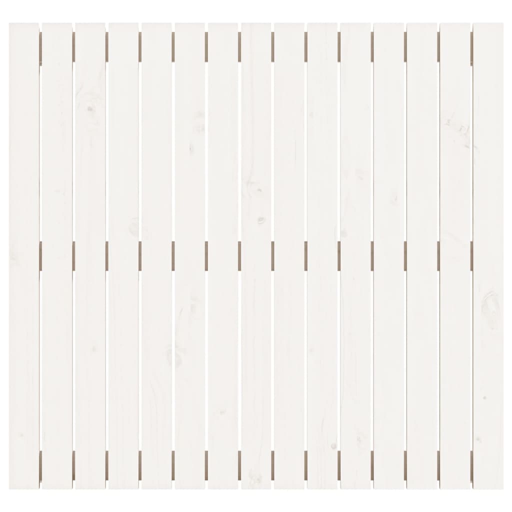 Cabeceira de parede 140x3x60 cm madeira de pinho maciça branco