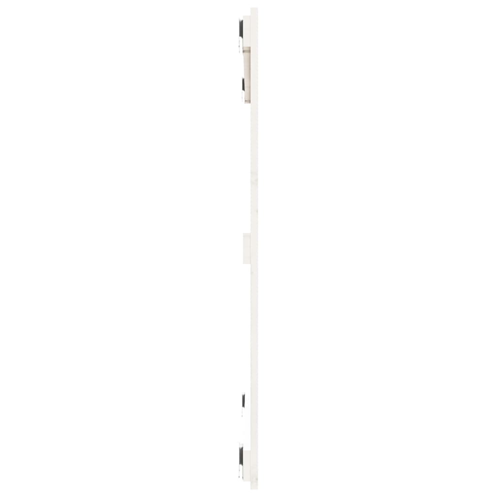 Cabeceira de parede 140x3x60 cm madeira de pinho maciça branco