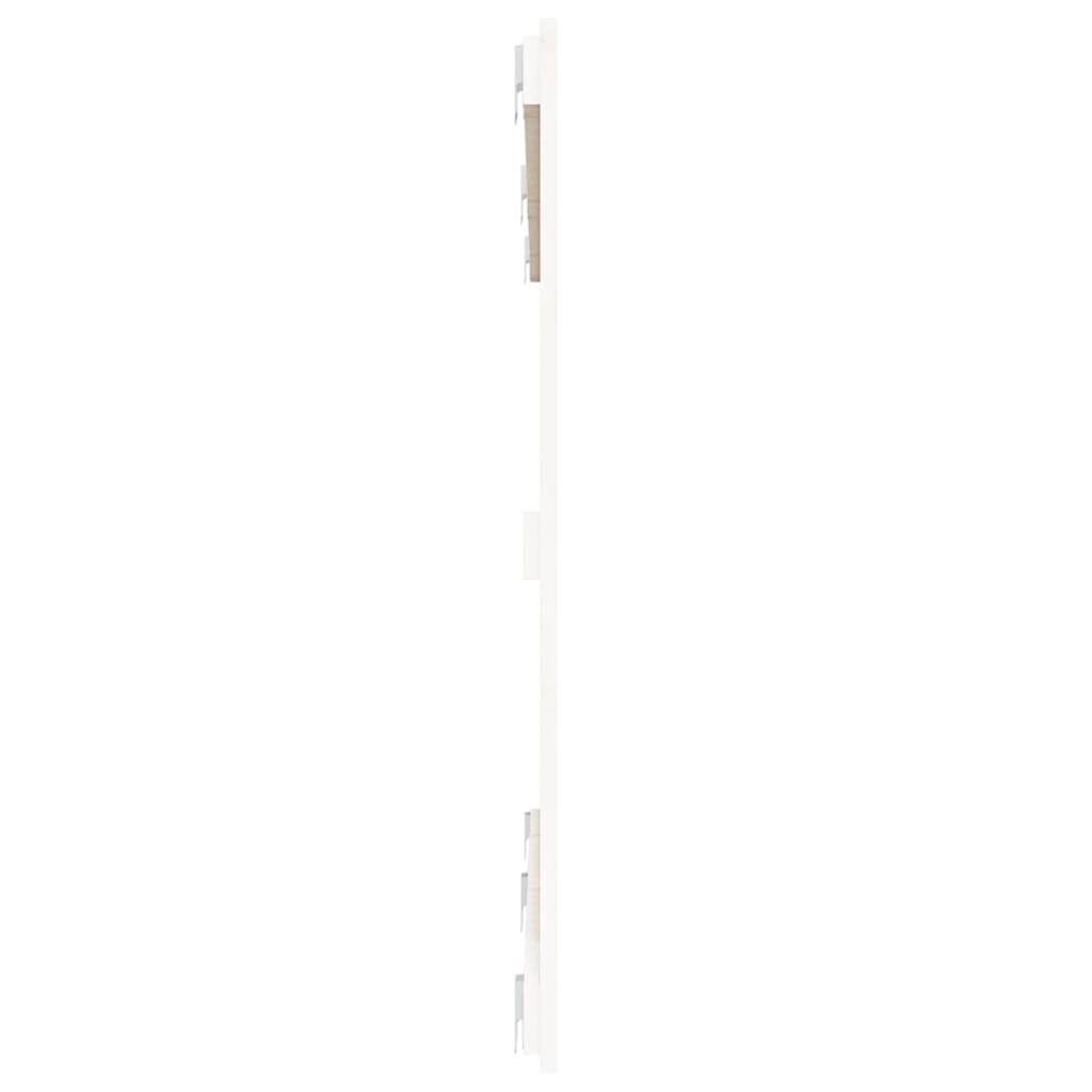 Cabeceira de parede 140x3x60 cm madeira de pinho maciça branco
