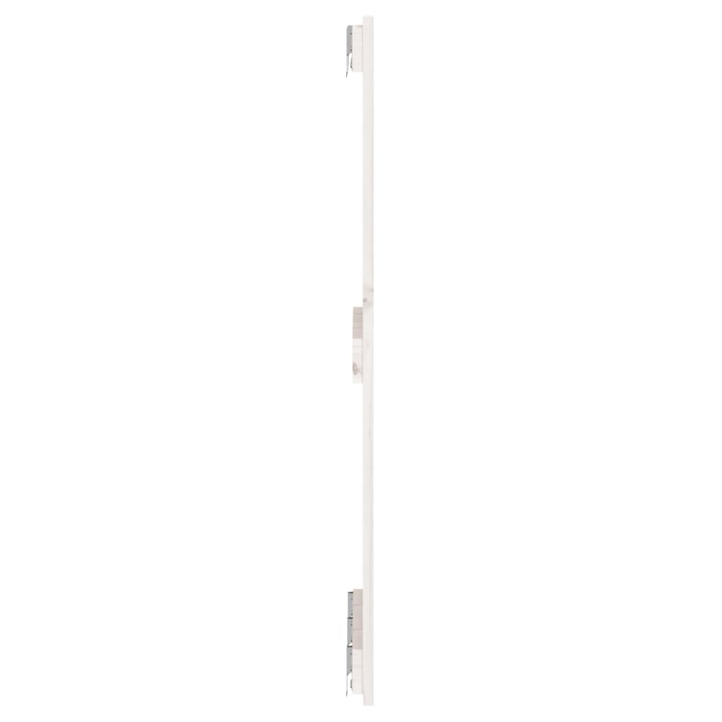 Cabeceira de parede 140x3x60 cm madeira de pinho maciça branco