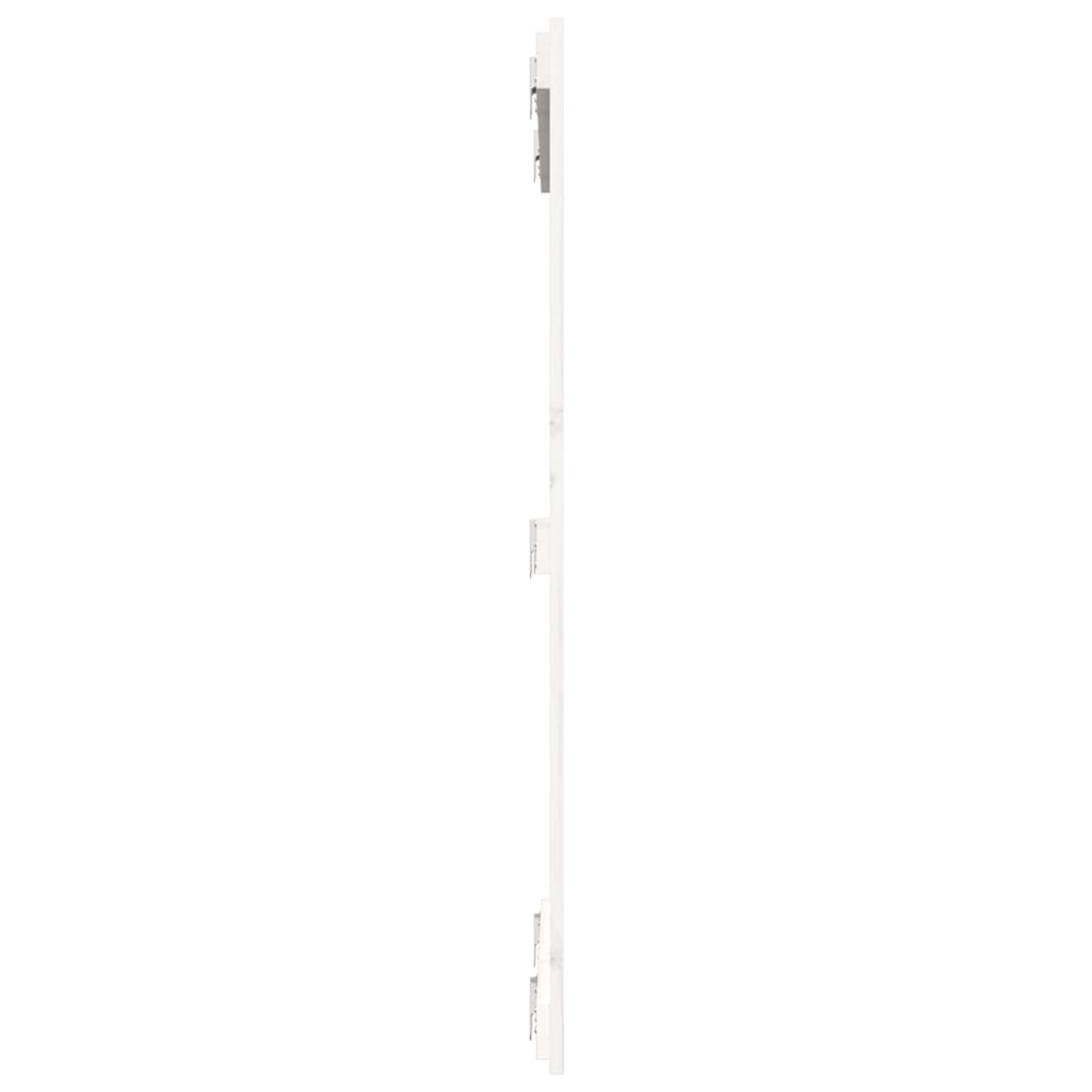 Cabeceira de parede 140x3x60 cm madeira de pinho maciça branco