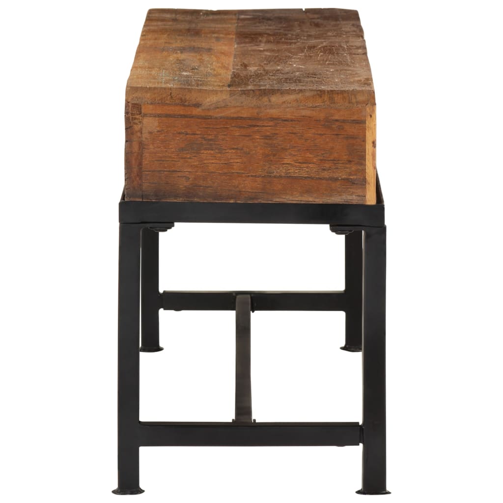 Móvel de TV 110x30x46 cm madeira recuperada maciça