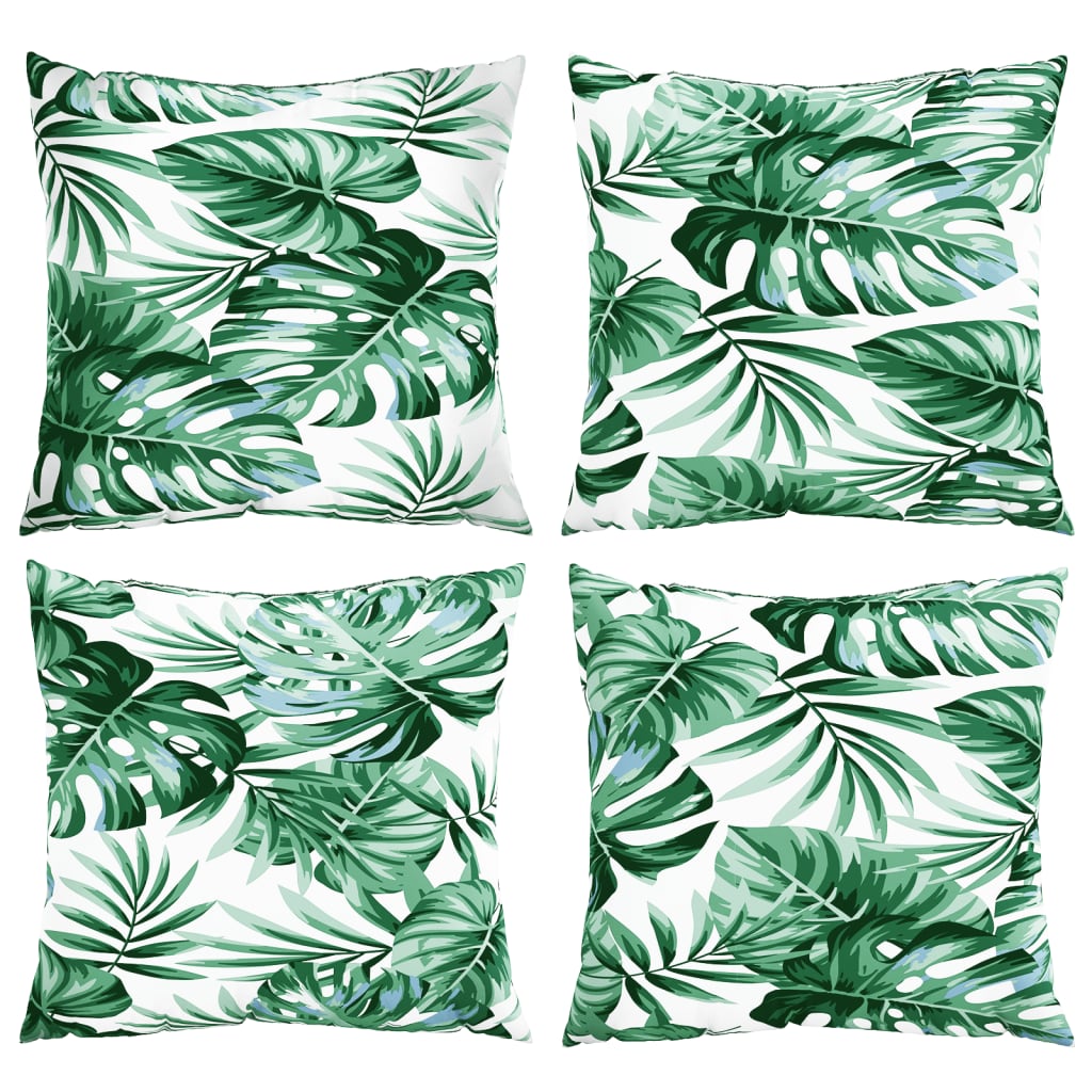 Almofadas de sofá 4 pcs 40x40 cm tecido padrão de folhas