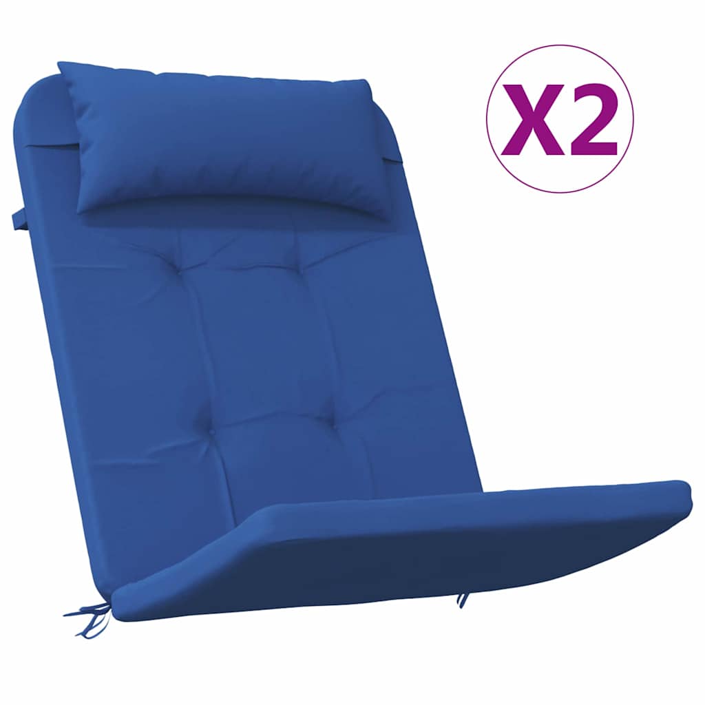 Almofada de Cadeira 2 pcs Azul 58 x 77 x 4.5 cm Tecido Oxford