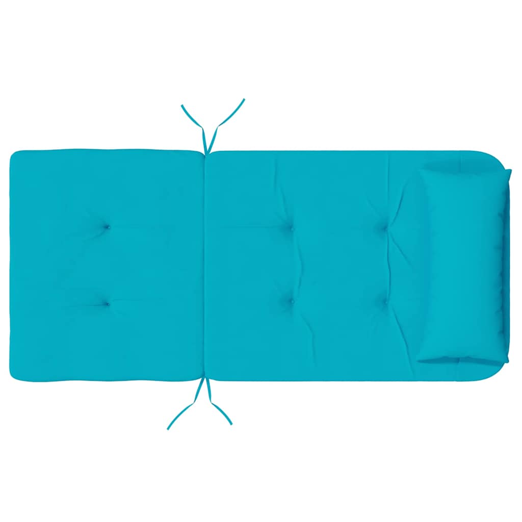 Almofada de Cadeira 2 pcs Turquesa 58 x 77 x 4.5 cm