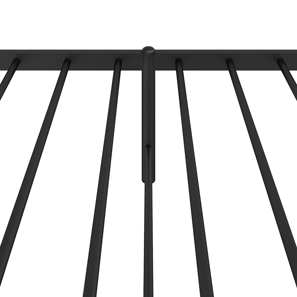 Estrutura de cama com cabeceira 80x200 cm metal preto