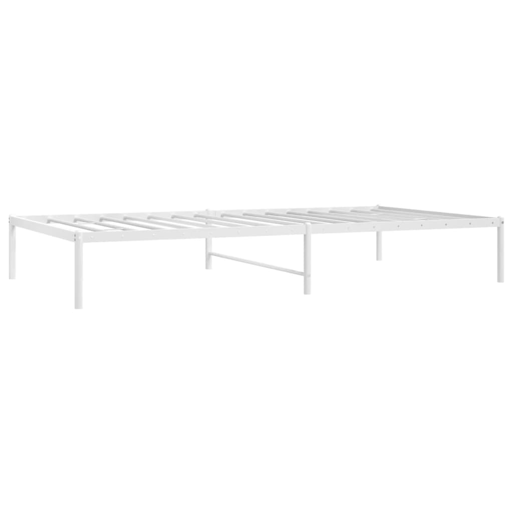 Estrutura de cama 75x190 cm metal branco