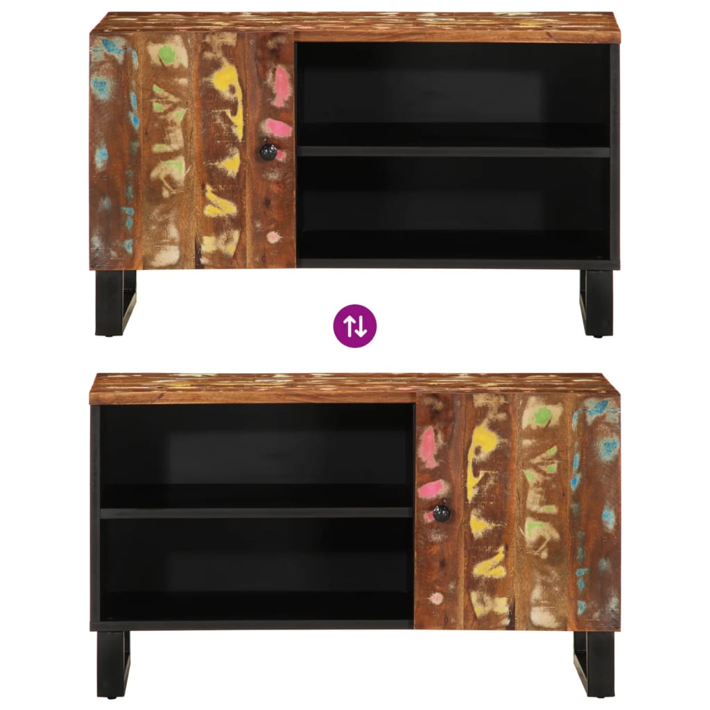Móvel de TV 80x33x46 cm madeira recuperada/derivados madeira