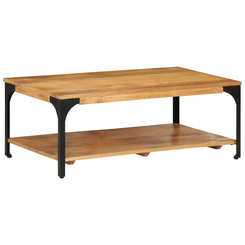 Mesa de centro 2 prateleiras 100x55x38cm mangueira maciça e aço