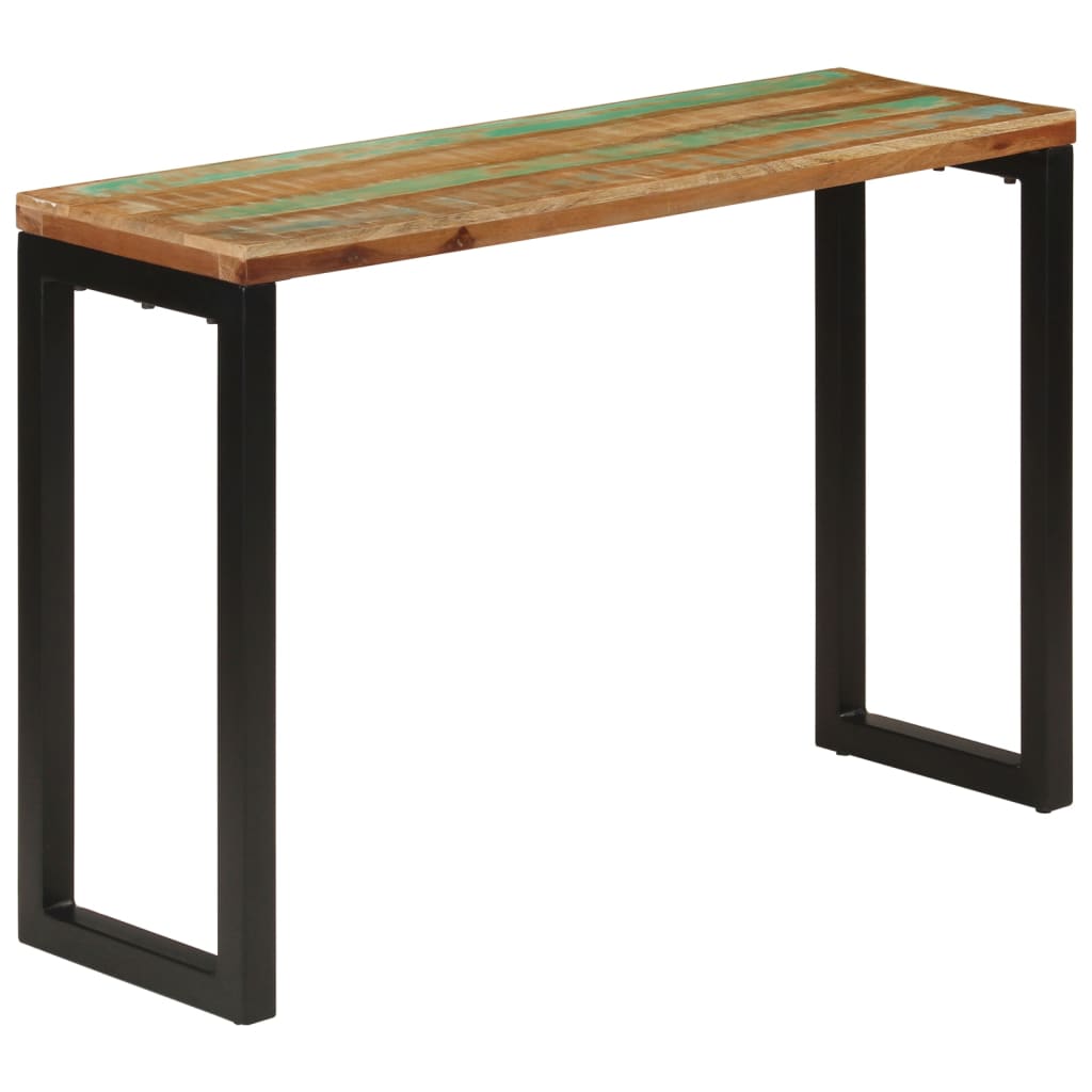 Mesa consola 110x35x75 cm madeira recuperada maciça