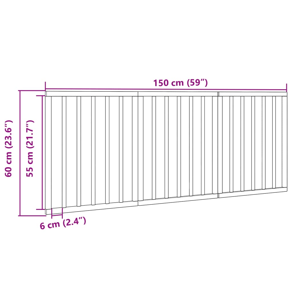 Portão para cães dobrável com 3 painéis, 150 cm, madeira de álamo
