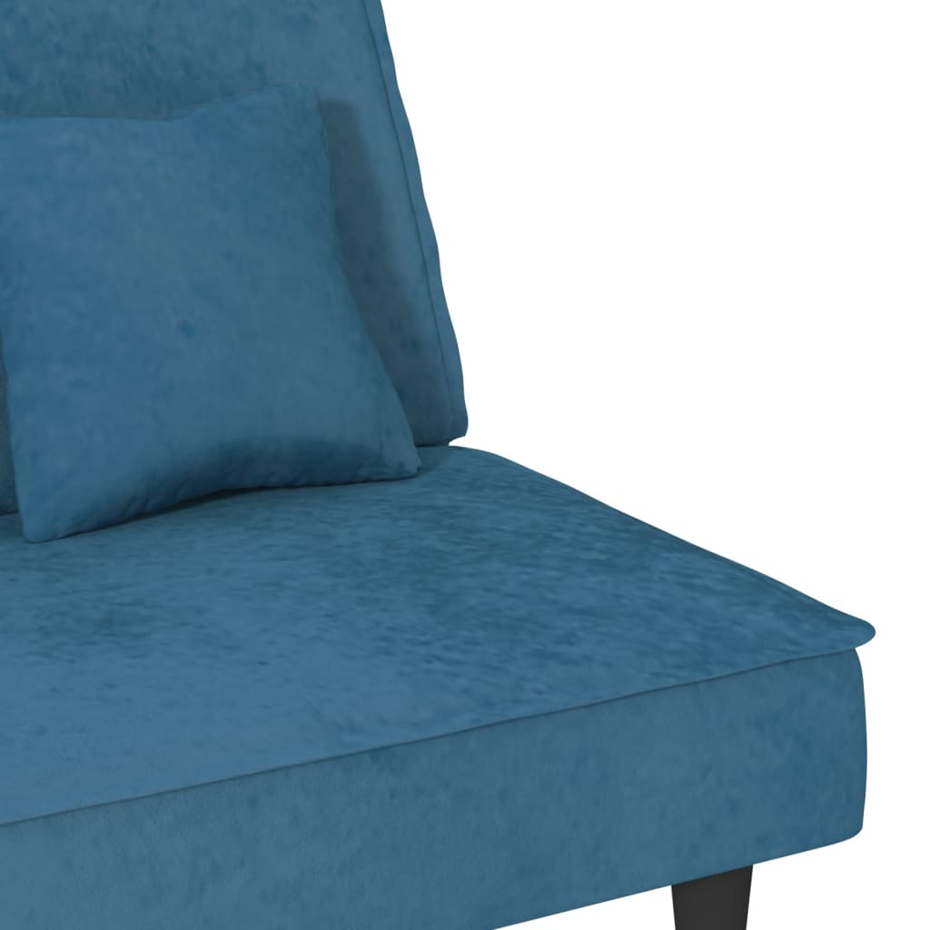 Sofá-cama veludo azul