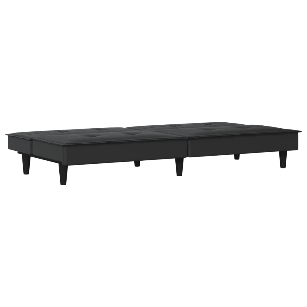 Sofá-cama tecido preto