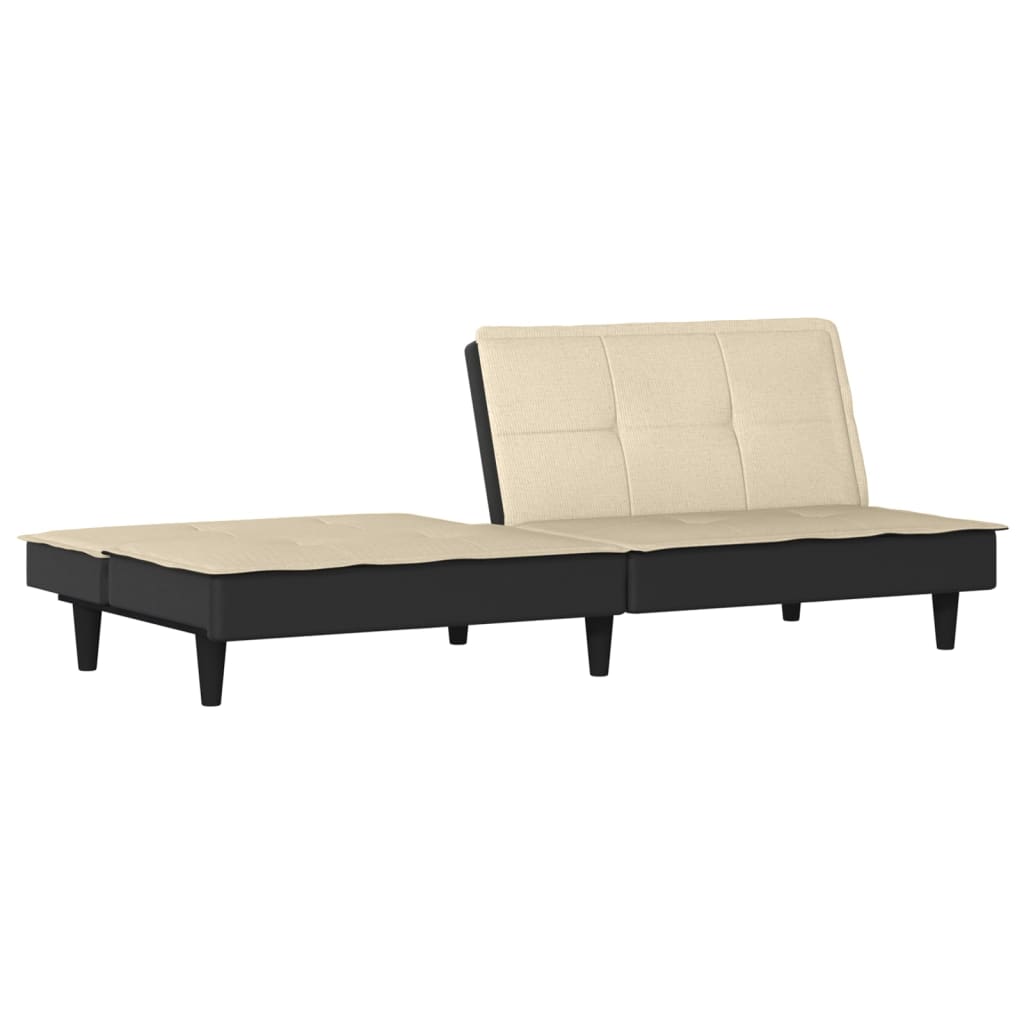 Sofá-cama tecido creme