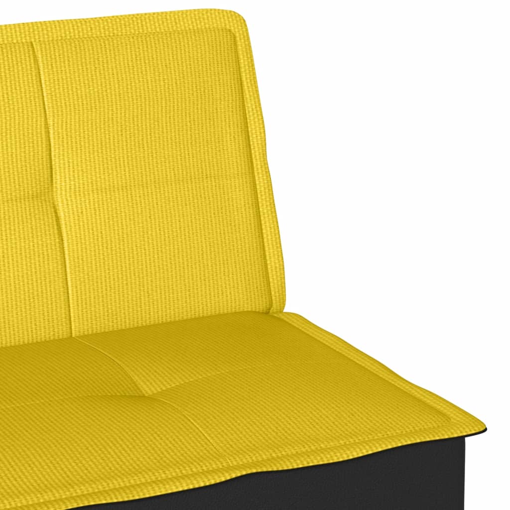 Sofá-cama tecido amarelo-claro