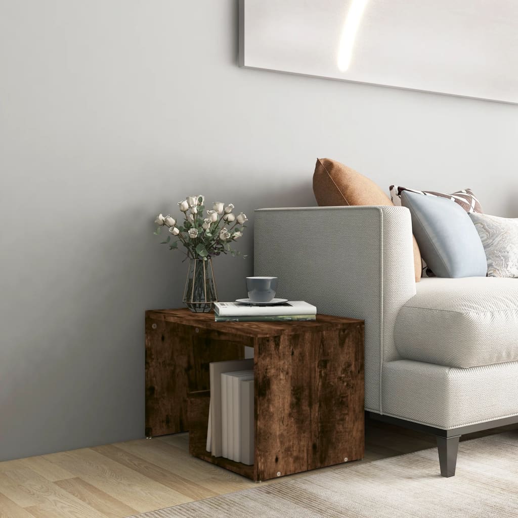 Mesa de apoio 59x36x38 cm derivados de madeira cinzento sonoma