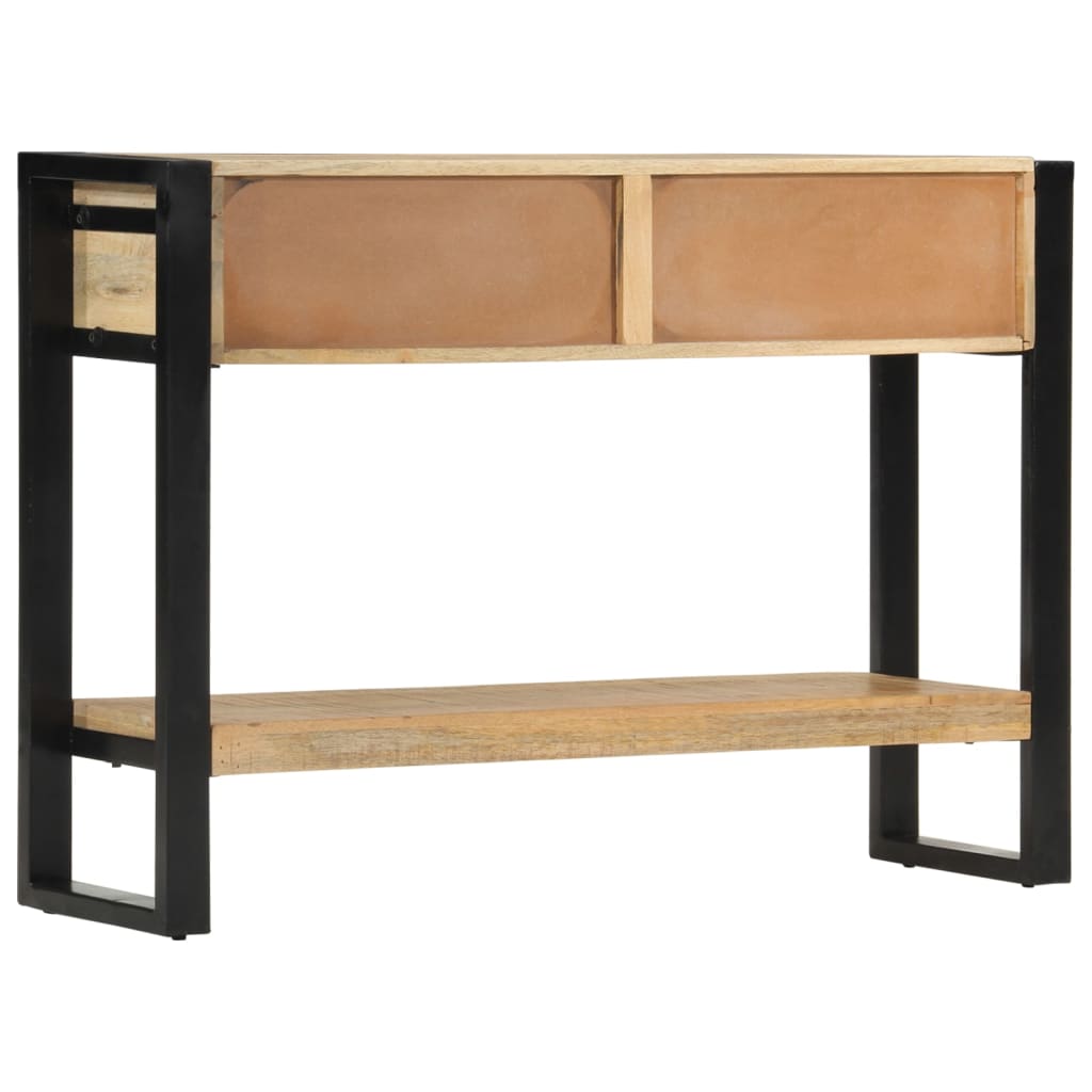 Mesa consola 110x30x76 cm madeira de mangueira áspera maciça