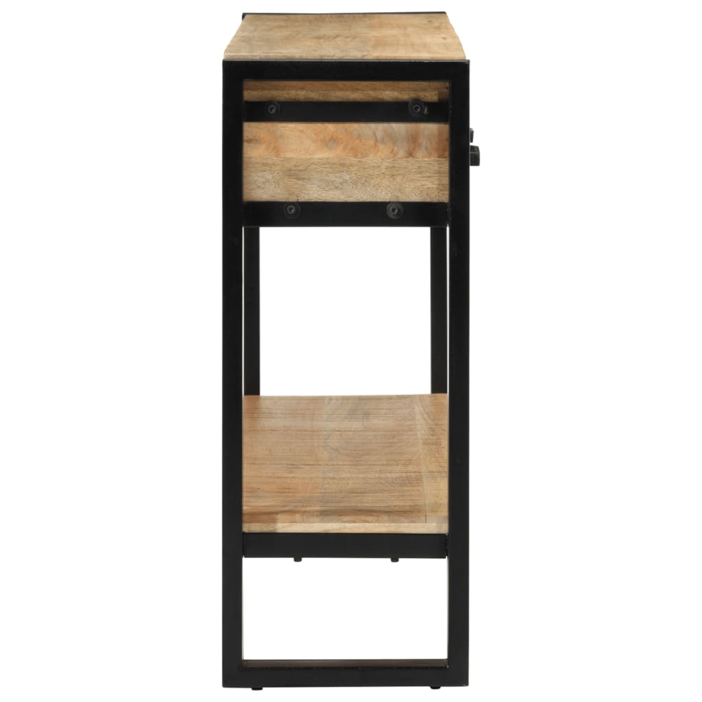 Mesa consola 110x30x76 cm madeira de mangueira áspera maciça