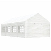 Gazebo com telhado 8,92x4,08x3,22 m polietileno branco