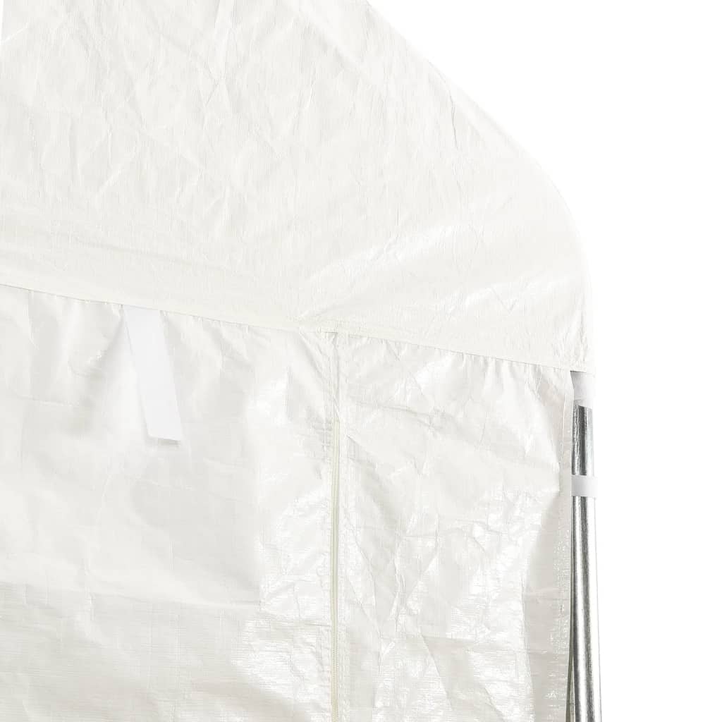 Gazebo com telhado 17,84x4,08x3,22 m polietileno branco