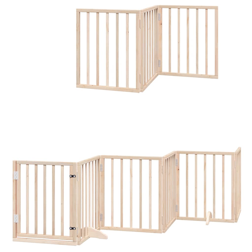 Portão para cães com porta dobrável 12 painéis 600 cm álamo