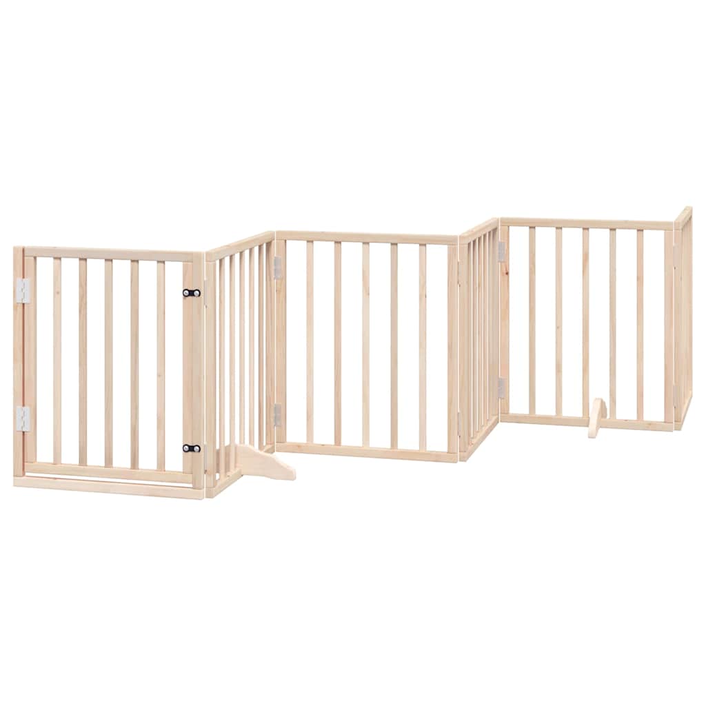 Portão para cães com porta dobrável 15 painéis 750 cm álamo