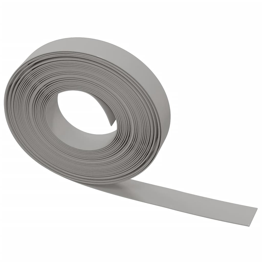 Bordas de jardim 3 pcs 10 m 10 cm polietileno cinzento