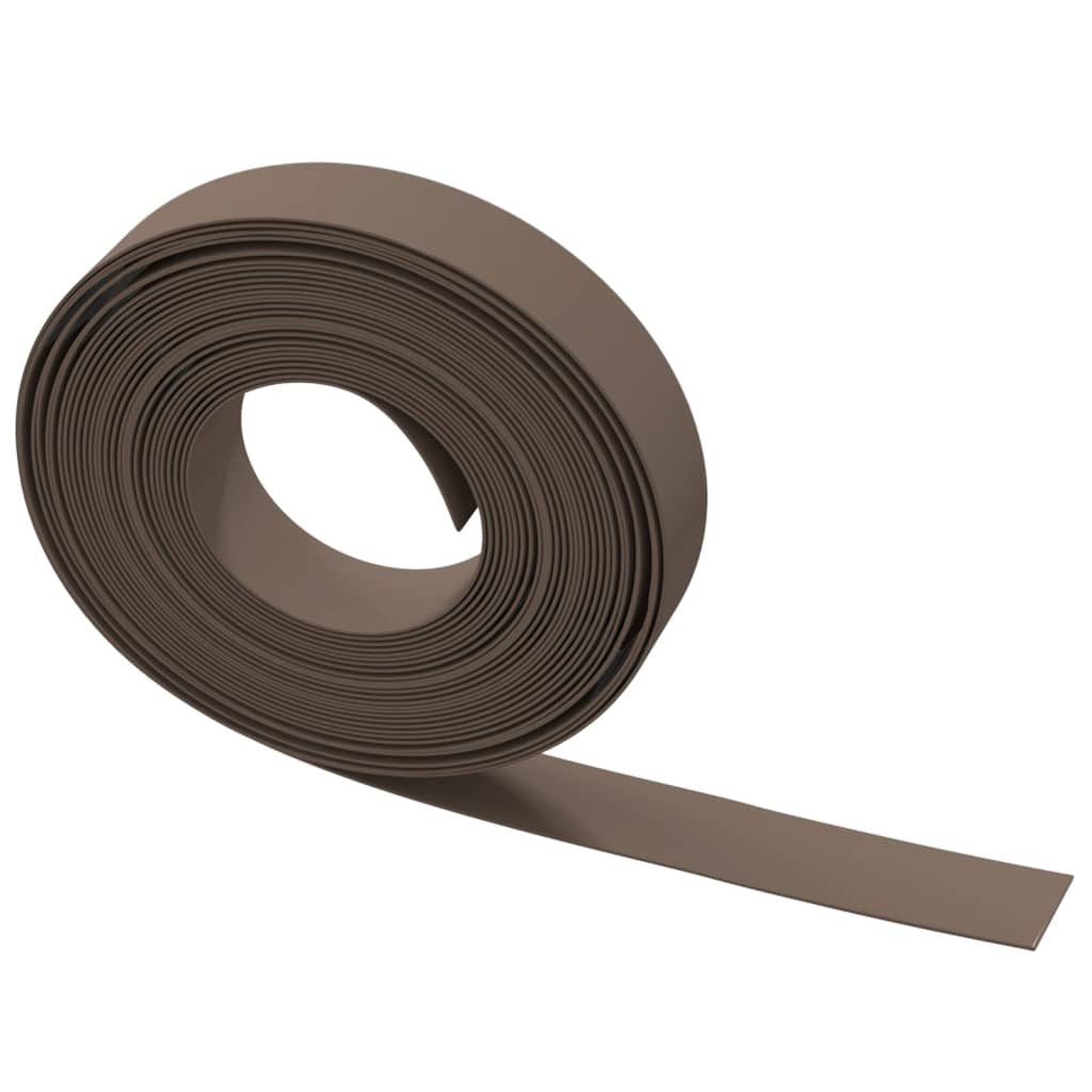 Bordas de jardim 3 pcs 10 m 10 cm polietileno castanho
