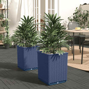 Vasos/floreiras 2 pcs 30x30x37 cm polipropileno cinzento azul