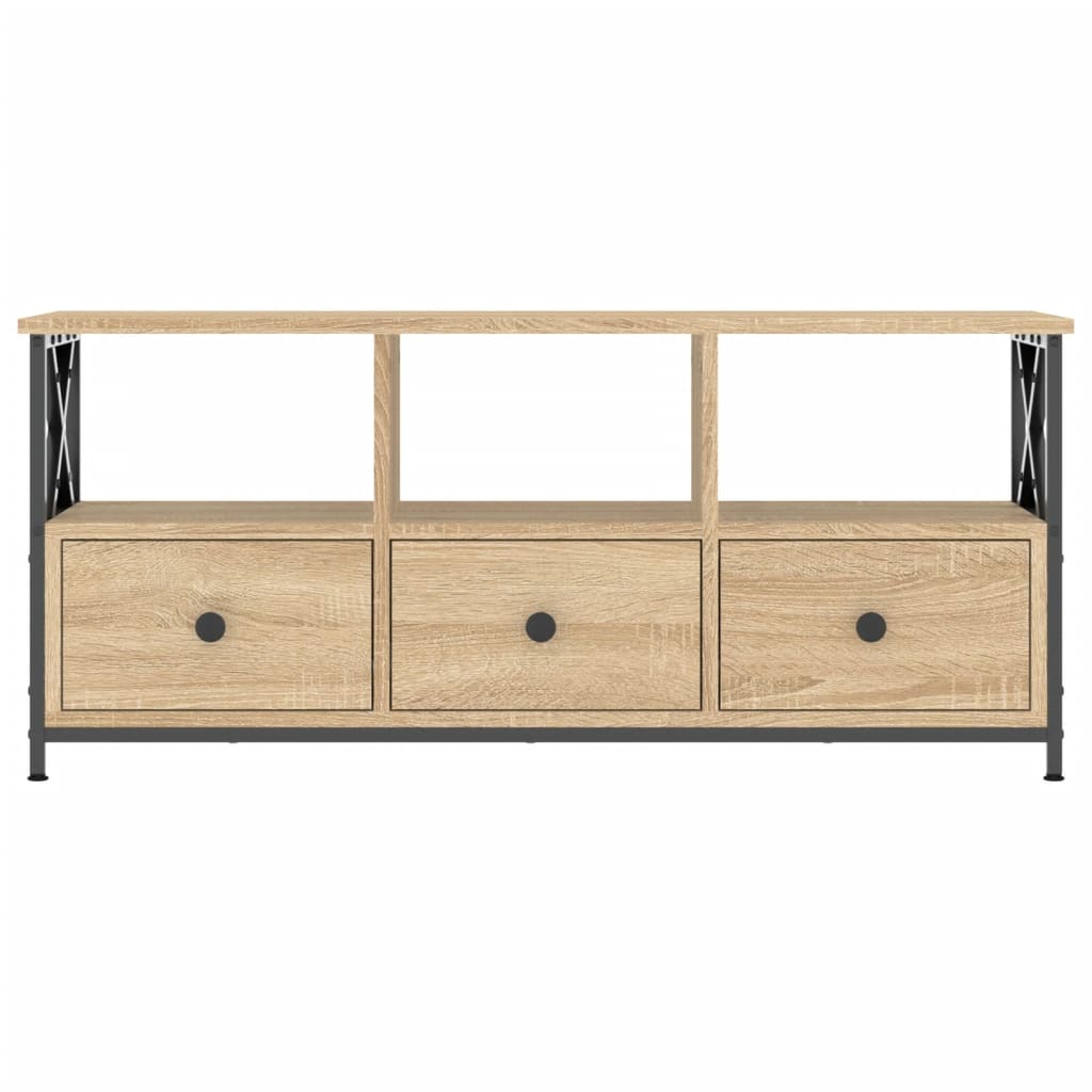 Móvel de TV 102x33x45cm derivados madeira/ferro carvalho sonoma