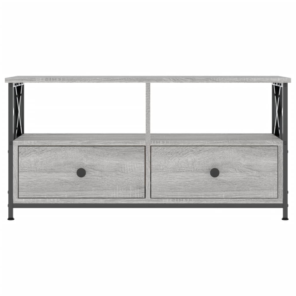 Móvel de TV 90x33x45 cm derivados de madeira/ferro cinza sonoma