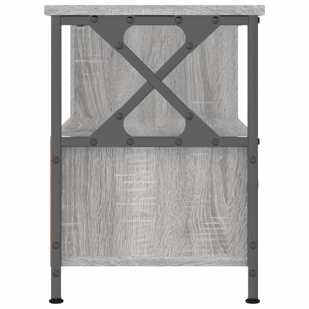 Móvel de TV 90x33x45 cm derivados de madeira/ferro cinza sonoma