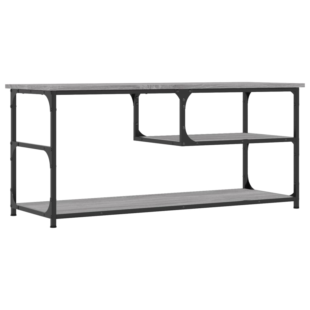 Móvel de TV 103x38x46,5 cm derivados madeira/aço cinza sonoma