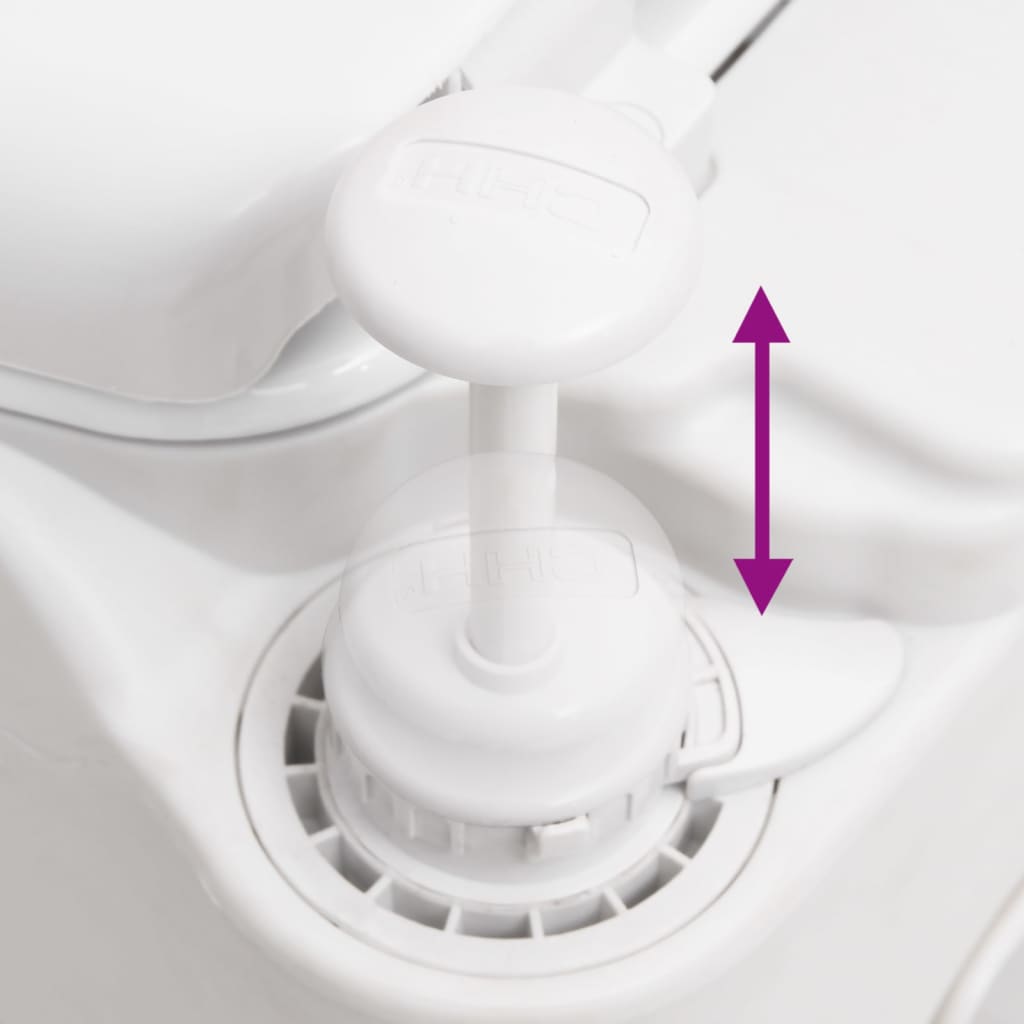 Sanita integrada p/ campismo 24+17 L PEAD e esmalte branco