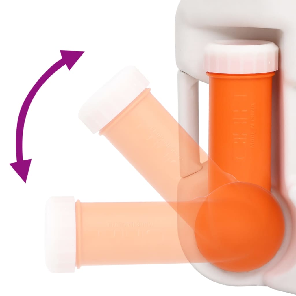 Sanita integrada p/ campismo 24+17 L PEAD e esmalte branco