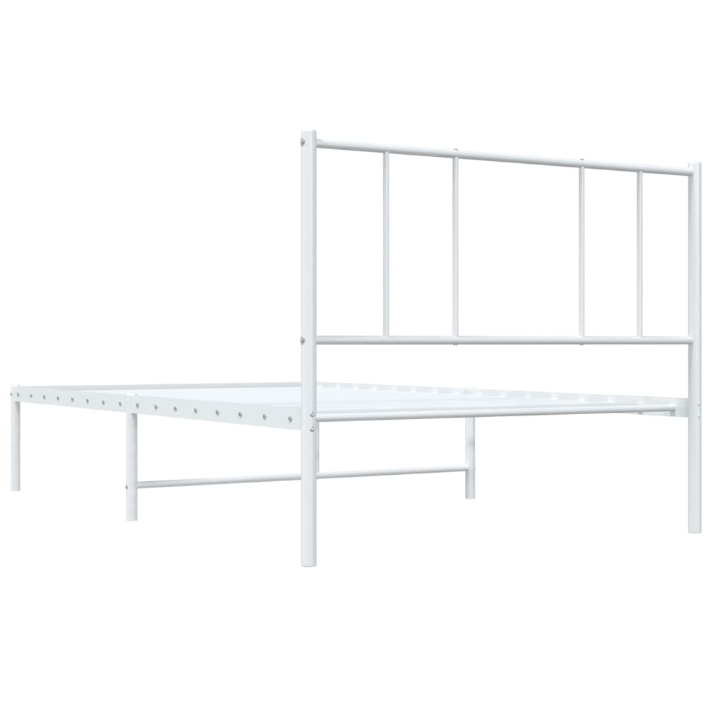 Estrutura de cama sem colchão com cabeceira 75x190 cm branco