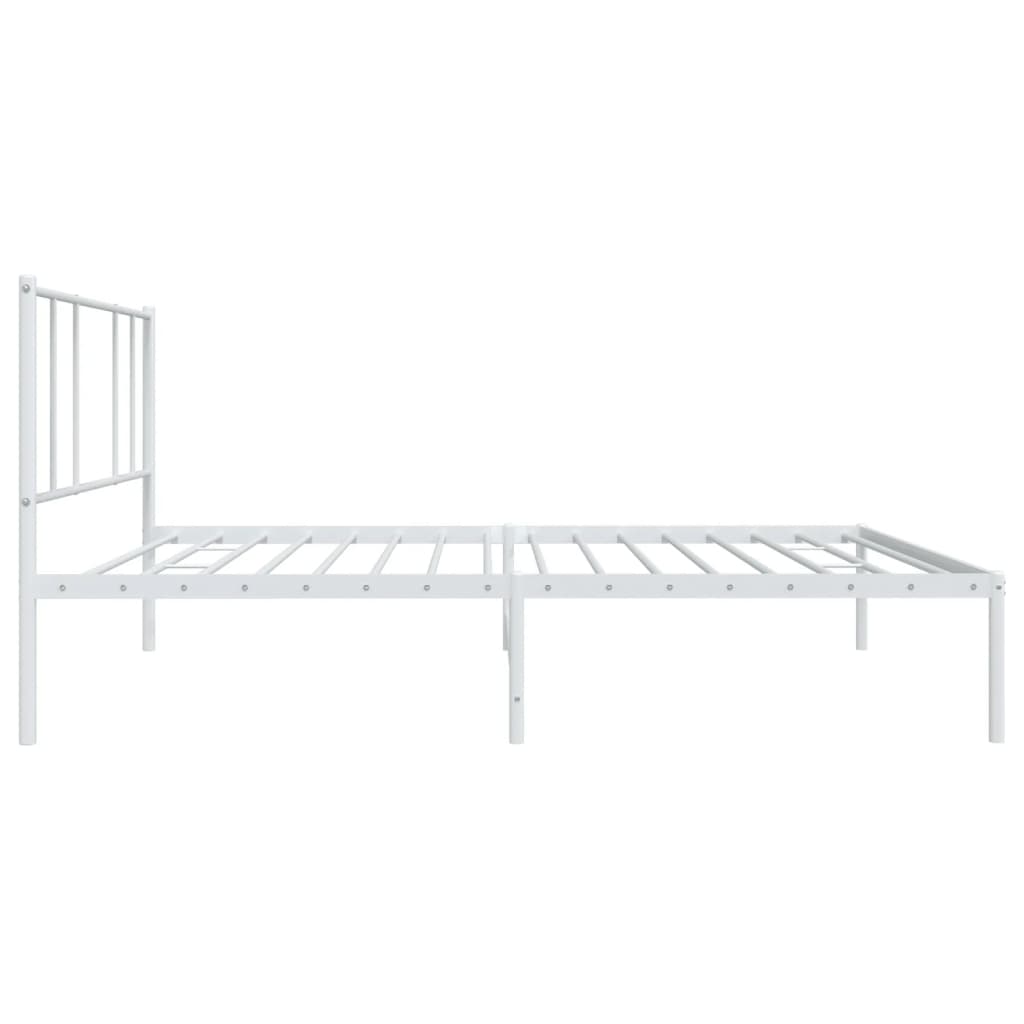 Estrutura de cama com cabeceira 90x200 cm metal branco
