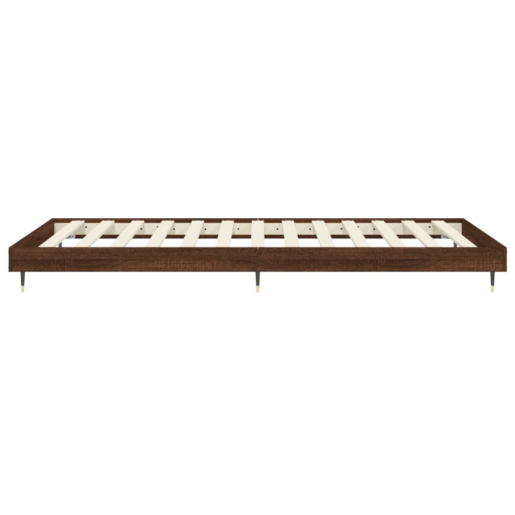 Estrutura cama s/ colchão derivados madeira carvalho castanho