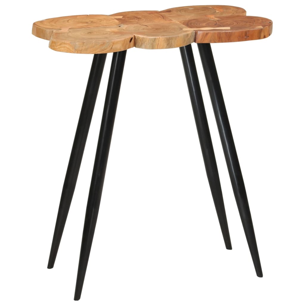 Mesa de bar tronco de madeira 90x54x105 cm acácia maciça