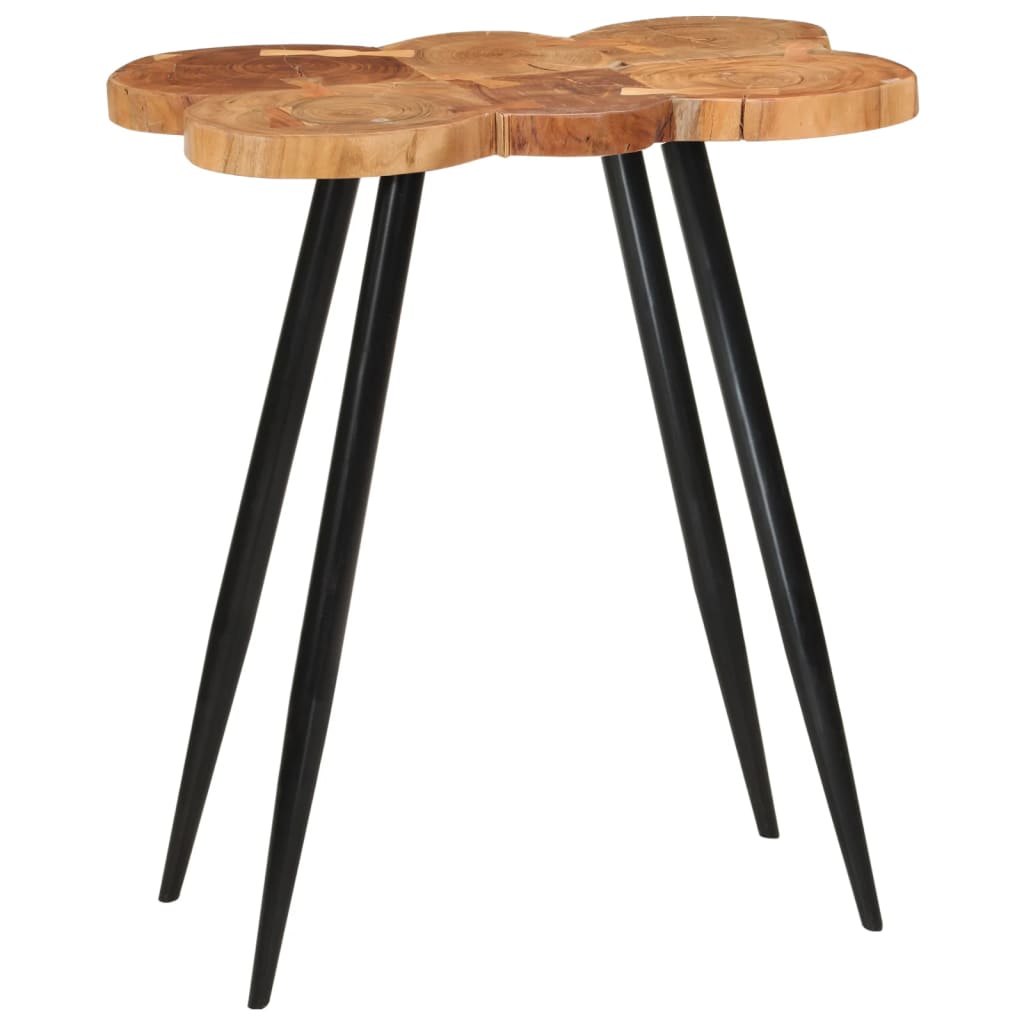 Mesa de bar tronco de madeira 90x54x105 cm acácia maciça